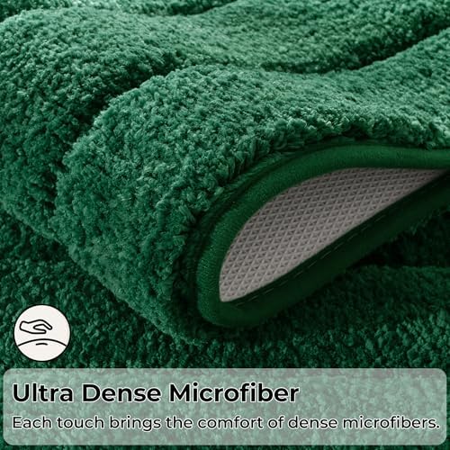 GRANNY SAYS Dark Green Bathroom Rugs Set 2 Piece, Non Slip Bath Mats - Image 5