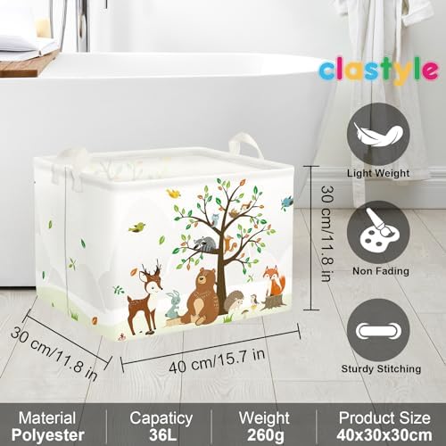 Clastyle Woodland Nursery Animal Tree Baby Gift Storage Basket - Image 6
