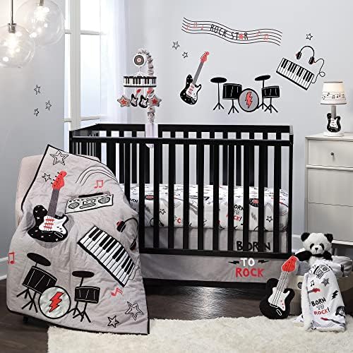 Lambs & Ivy Rock Star Musical Instruments 3-Piece Baby Crib Bedding Set by LambsIvy