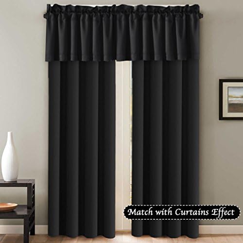H.VERSAILTEX Blackout Valances for Windows, 4 Panels 52" W x 18 - Image 3