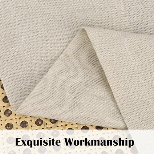 FRAMICS Farmhouse Valance Curtains, Boho Cotton Linen Kitchen Valance, Rustic - Image 5