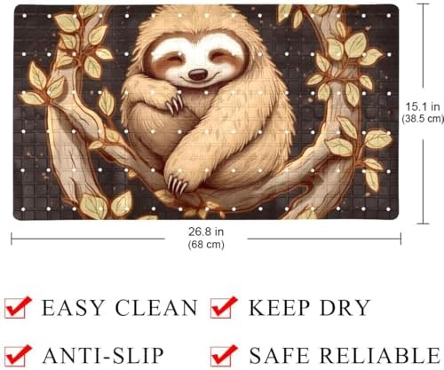 Non Slip Shower Mat Bathtub Mat 15.1x26.8 Inch, Quick Dry Bath Mat - Image 4