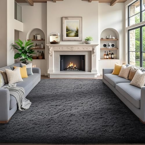 Ophanie 7x9 Area Rugs, Upgrade Non-Slip Fluffy Soft Rugs by Ophanie