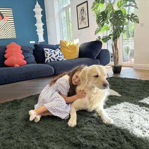 OLANLY 2x3 Machine Washable Small Bedside Rug, Soft Fluffy Shaggy Entryway - Image 6