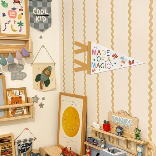 Whimsical Nursery Toddler Playroom Decor Cute Pennant Banner Flags - Image 5