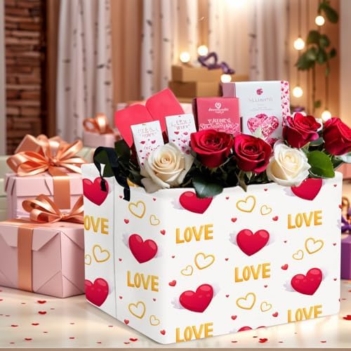 Valentine's Day Basket Gift for Empty Cute Heart Large Storage Bin for Kid and - Image 4