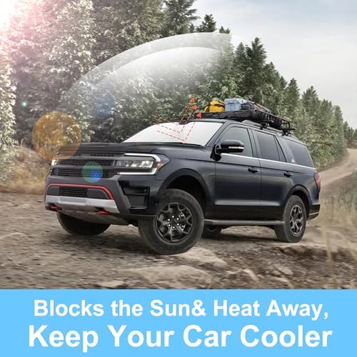TINGLU Sun Shade for Ford Expedition SUV 2018-2024 2025 Accessories Windshield - Image 5