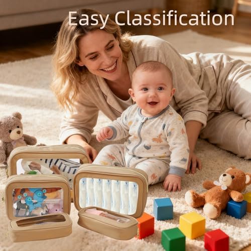5PCS Diaper Bag Organizer Pouch Set，Clear Organizer Bags, TSA Approved Toiletry - Image 6