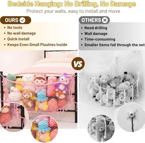 Stuffed Animal Hammock, Corner Stuffed Animal Storage Net - Image 4