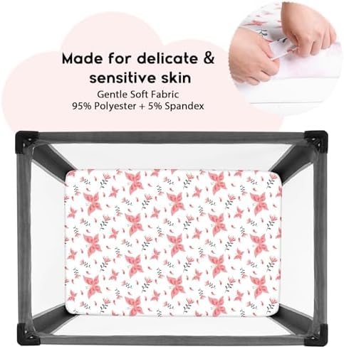 Yoofoss 2-Pack Pack and Play Sheets Fitted 38x26 - Image 2