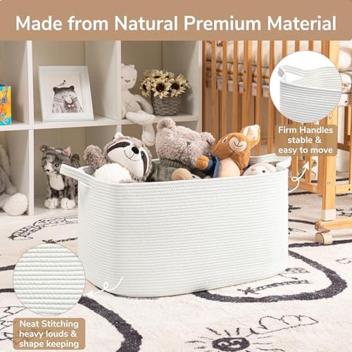 Goodpick Large Woven Rope Blanket Basket - Image 6