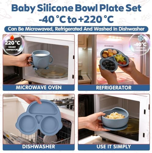 Silicone Baby Feeding Set, Miicasa Baby Led Weaning Supplies Kit - Image 6