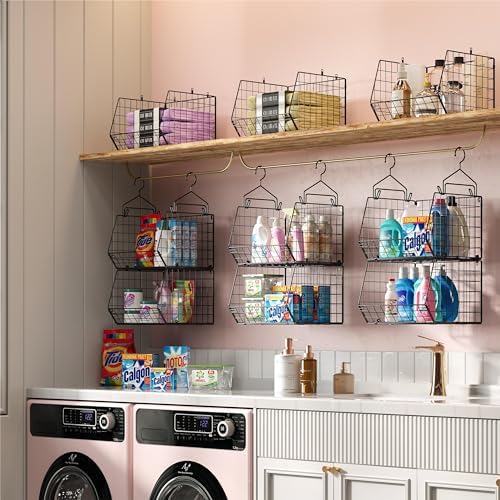 X-cosrack 5 Tier Closet Hanging Organizer, Clothes Hanging Shelves - Image 5