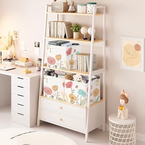 11.8" Wild Flower Storage Cube Organizer Set 3Pcs Clothes Storage Basket Bin - Image 4