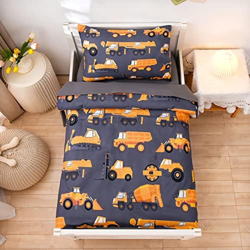 NTBED 4 Pieces Construction Toddler Bedding Set by NTBED