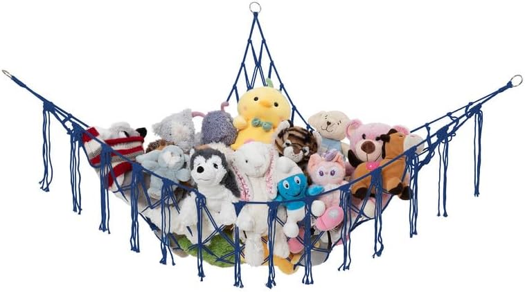 Large Macrame Stuffed Animal Storage Hammock | Holds 12 lbs | Corner Stuffed by LillysLove