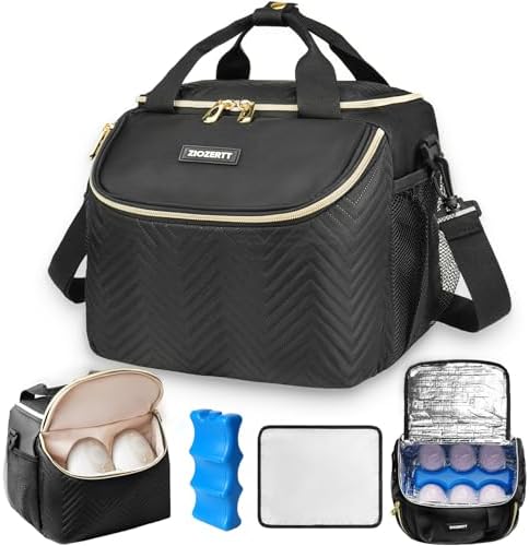 Wearable Breast Pump Bag, Breastmilk Cooler Travel Bag Compatible by ZIOZERTT