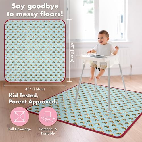 BapronBaby Eric Carle Rainbow Caterpillar Waterproof Splash Mat Floor Cover - Image 4