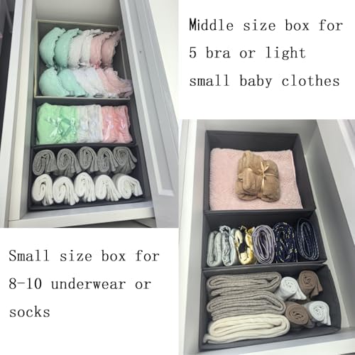 Bructhun Drawer Organizer Set of 4- Fabric Storage Bins - Image 4