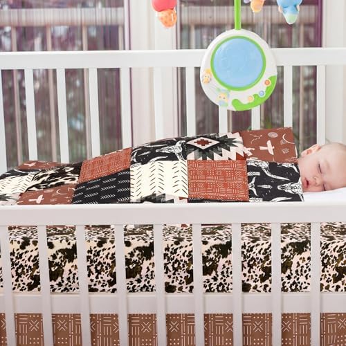 Hahafelt 3 Piece Patchwork Western Crib Bedding Set - Image 5