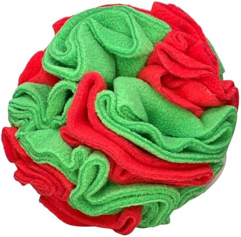 Glory To Dog Medium Breed Snuffle Puzzle Ball Toy Christmas Green/Red Large by GloryToDog