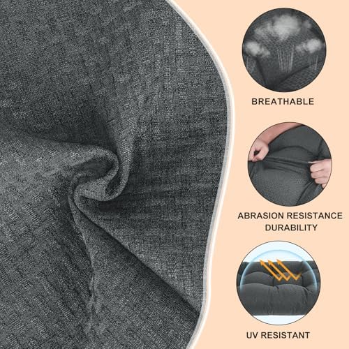 Rocking Chair Cushions Indoor High Back Set - Image 2
