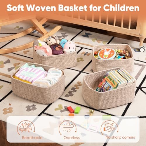 OIAHOMY 4 Pack 14.17 * 11.02 * 6.3IN Storage Baskets - Image 4