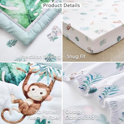 3-Piece Crib Bedding Set for Boys Girls - Image 5