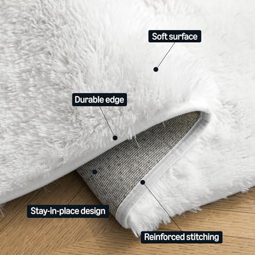 Amazon Basics Fluffy Washable Area Rug, Shaggy Carpet - Image 3