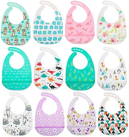 Nuby Adjustable Easy Clean Soft Silicone Bibs - Image 4