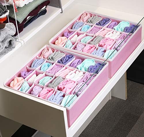 Simple Houseware 2 Pack Closet Sock Organizer, 24 Cell - Image 4