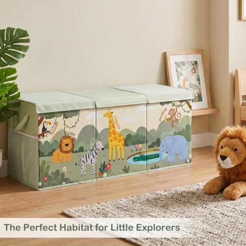 Toy Box with Adjustable Divider Large Toy Chest Storage - Image 6