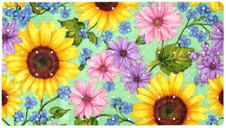 Shower Mat Non Slip 26.8 x 15.1 Inches, Sunflower Bathtub Mat Shower Stall Mats by Anna+Cowper