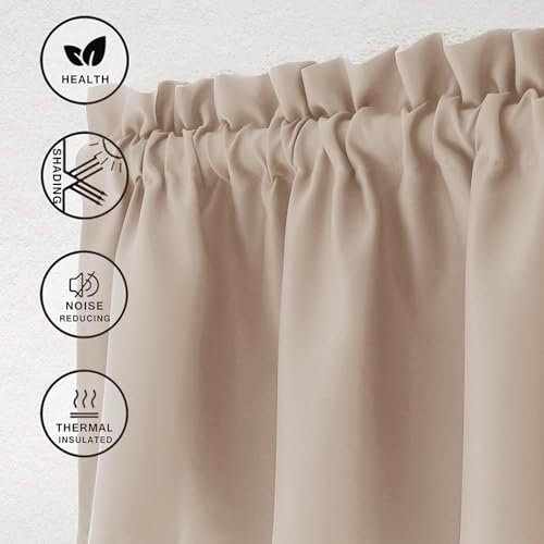 Hiasan Camel Valance Curtains for Window 42 x 12 Inches 1 Panel - Image 2