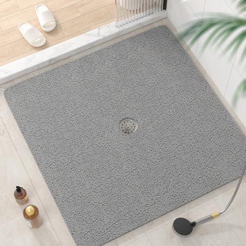 HITSLAM Square Shower Mat, 40 x 40 Inch Non Slip Bath Mat by HITSLAM