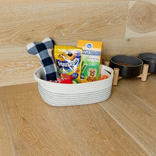 NaturalCozy 5-Piece Rectangle Storage Basket Set- Natural Cotton Rope Woven - Image 6