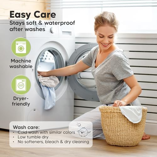 2pk Waterproof Bassinet Mattress Protector 32x21 - Image 7