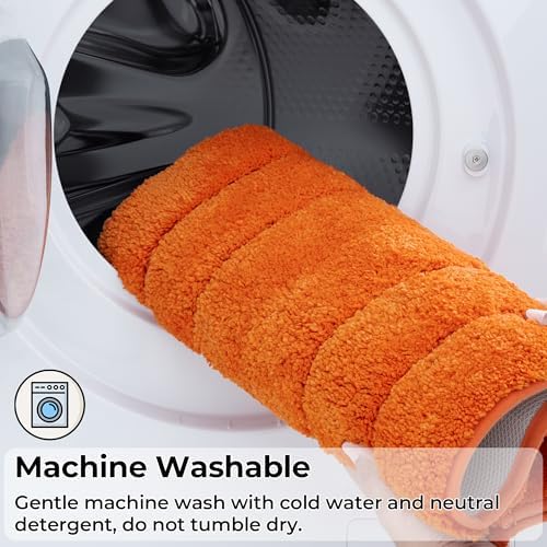 GRANNY SAYS Orange Bathroom Rugs Set 3 Piece, Soft Microfiber Bath Mats - Image 7