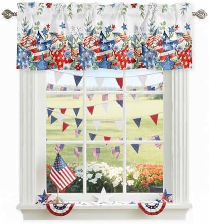 4th of July Kitchen Curtains Valances by VandarllinHomeKitchenDecor