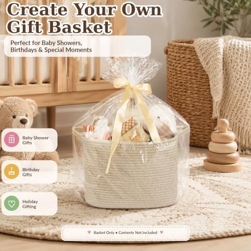 XUANGUO Woven Cotton Rope Storage Basket - Image 6