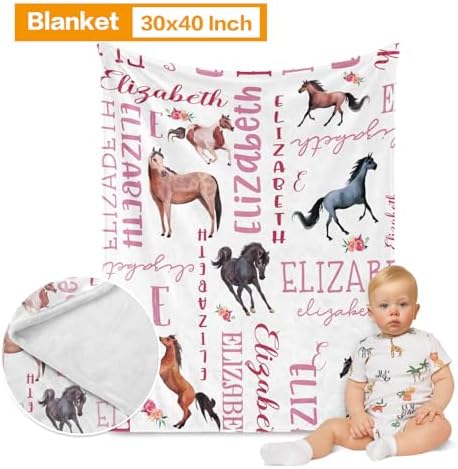 Custom Crib Bedding Set for Girls Gift Horse Monogram Design Color10 - Image 2