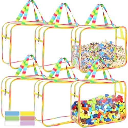 6 Packs Large Toy Storage Bags by OPELETNNT