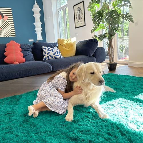 OLANLY 2x3 Machine Washable Small Bedside Rug, Soft Fluffy Shaggy Entryway - Image 5
