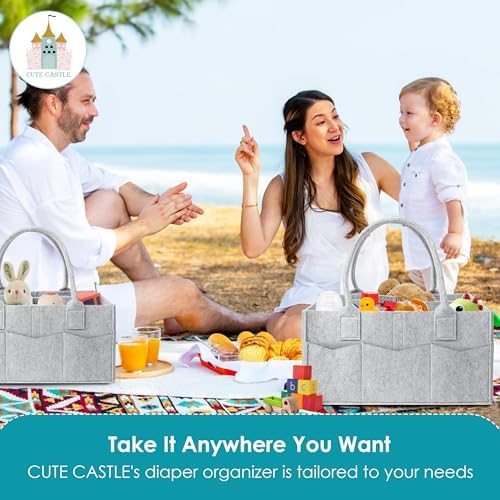 Cute Castle 4 Pack Diaper Caddy Organizer - Image 5