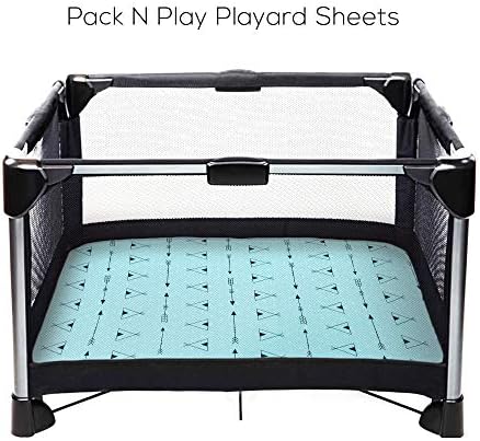 Pack n Play Sheets, BROLEX 2 Pack Mini Crib Sheets, Stretchy Portable Fitted - Image 4