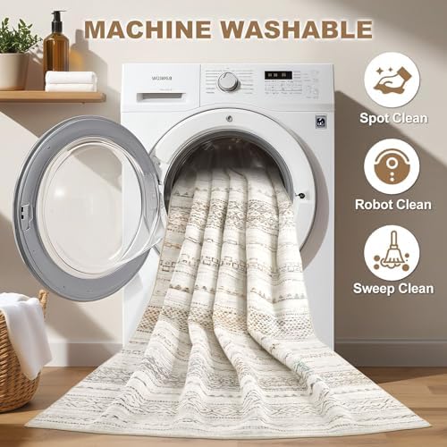 Nakagishi Boho 5x7 Area Rug Living Room Rugs Machine Washable Colorful - Image 2