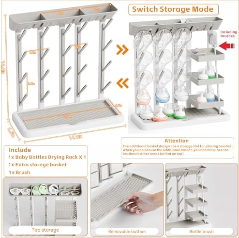 Yieach Larger Baby Bottles Drying Rack - Image 3