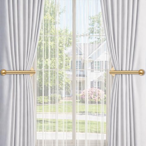 2 Pack Curtain Holdbacks, Adhesive Curtain Tiebacks, Wall Mounted Curtain Hooks - Image 2