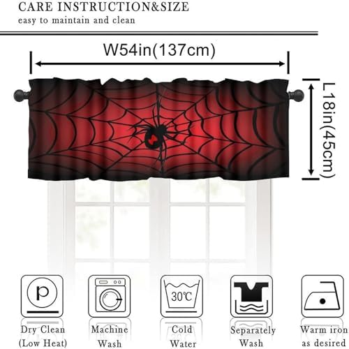 Halloween Kitchen Valances Windows Curtains, 1 Panel - Image 2