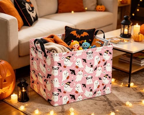 Rectangular Halloween Basket for Boys and Girls Kids Trick or Treat Pumpkin - Image 3